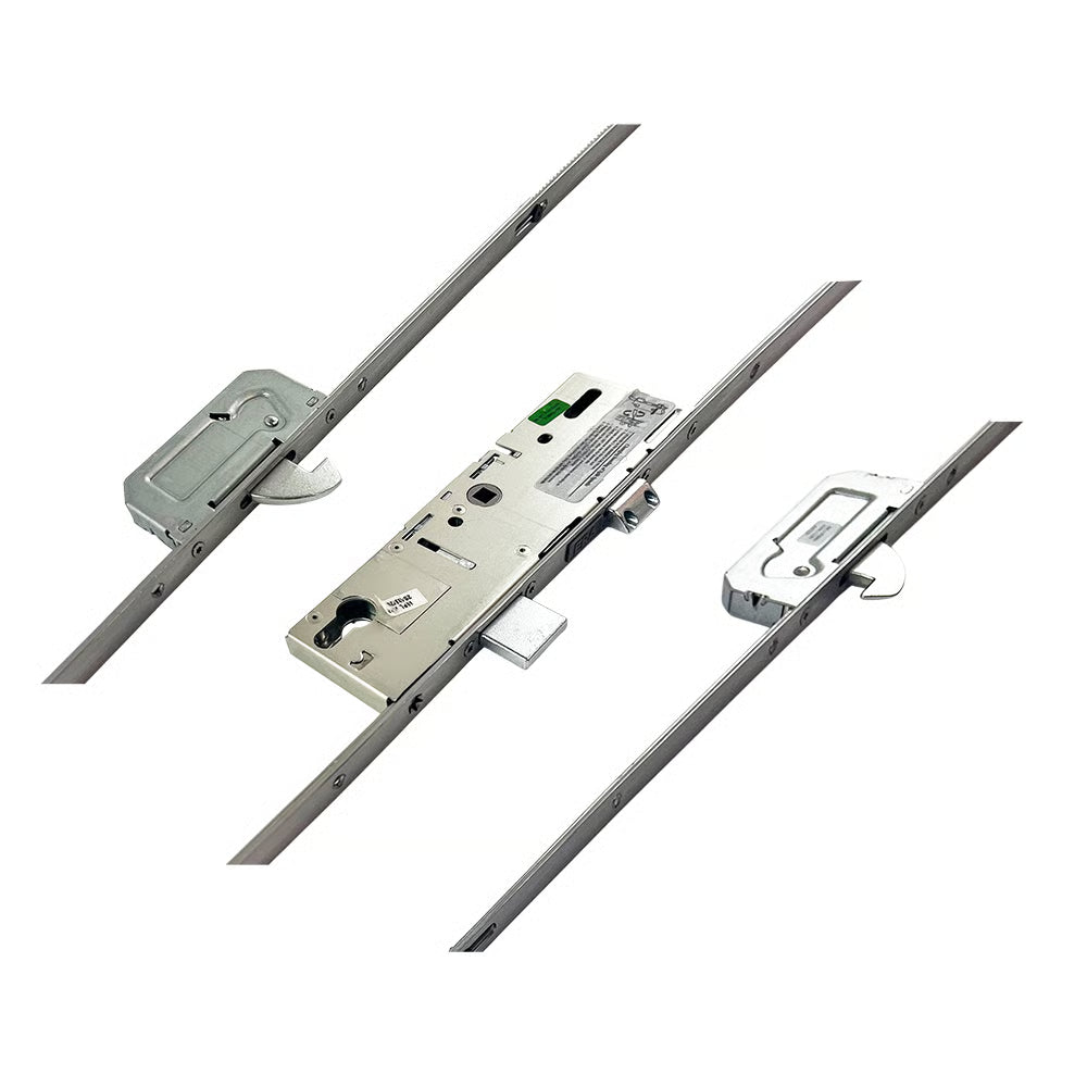 Latch Deadbolt 2 Hooks Interlocking French Door Lock Split Spindle Multipoint Door Lock
