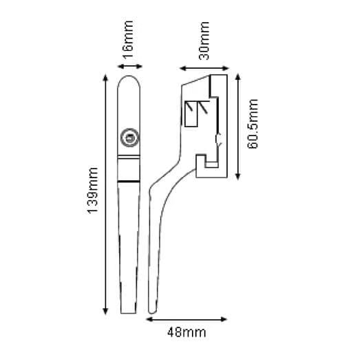 Locking Casement Window Handle