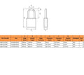 155 Series Open Shackle Combination Padlocks