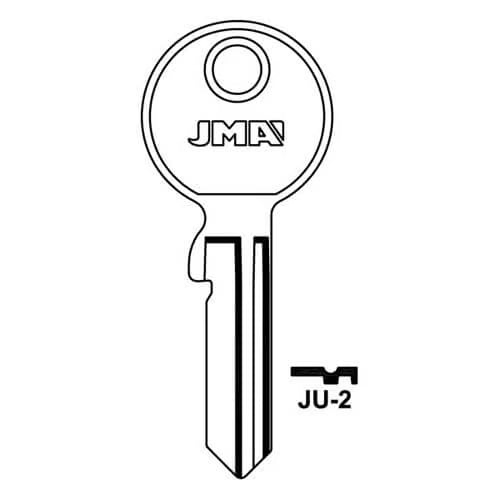 JU-2 Cylinder Key Blank