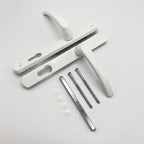 B&Q Lever Lever UPVC Multipoint Door Handles - 85mm PZ Sprung 195mm Screw Centres