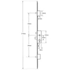 Latch Deadbolt 2 Pin Bolts Lift Lever Multipoint Door Lock