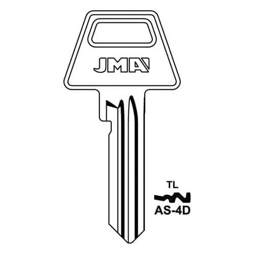 AS-4D Cylinder Key Blank
