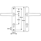 Tokyo Lever Lever UPVC Multipoint Door Handles - 92mm PZ Unsprung 203mm Screw Centres