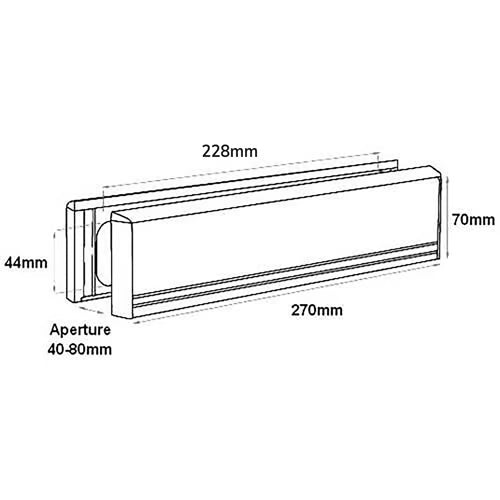 11" Telescopic Letterplate for UPVC Doors - 40-80mm