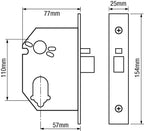 3061 Kompact Egress Mortice Nightlatch Without Snib