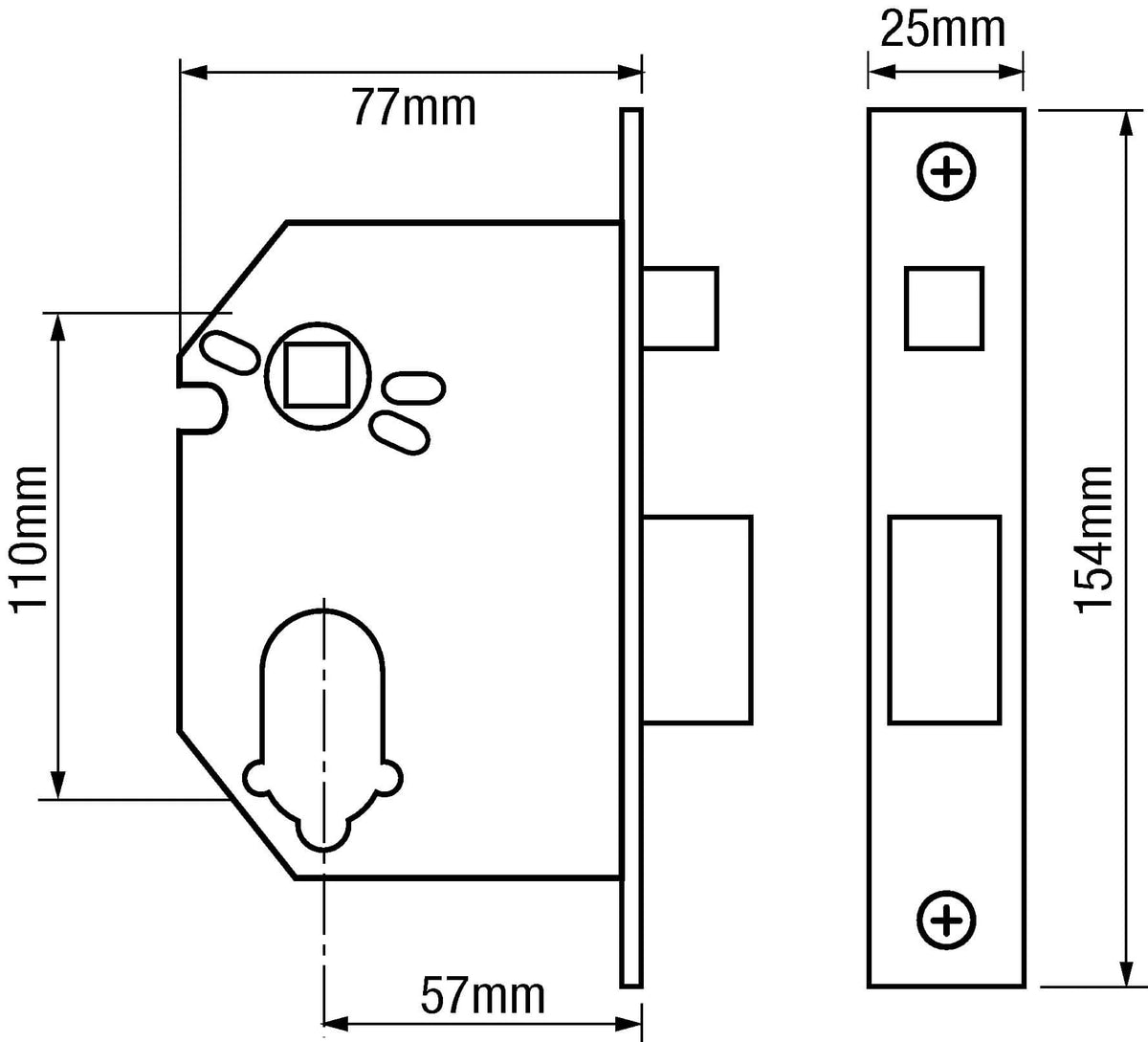 3065 Kompact Mortice Sashlock