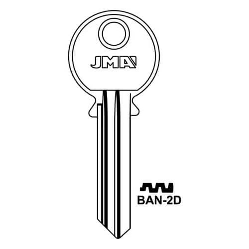 BAN-2D Cylinder Key Blank