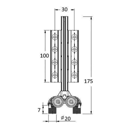 for Reynaers CF68 Bi-Fold Doors Bottom Roller