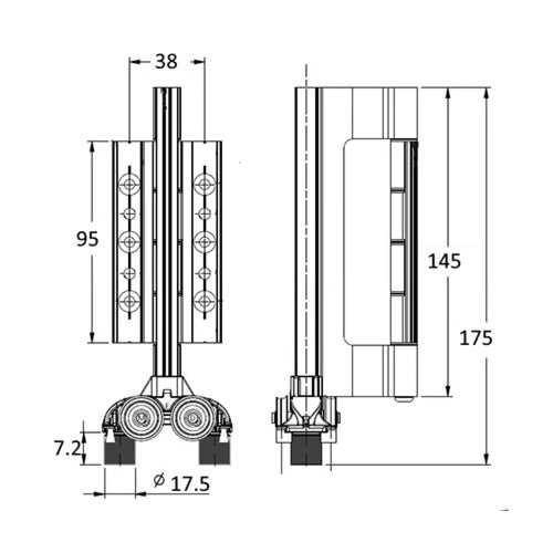 for Sheerline Aluminium Bi-Fold Doors Bottom Roller