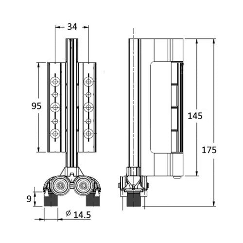 for Smart Visofold 1000 Bi-Fold Doors Bottom Roller