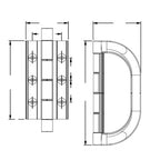 Door Hinge with Pull Handle for Raynaers CF68 Bifold Doors