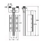 for System AF70 Bi-Fold Doors Top Guide