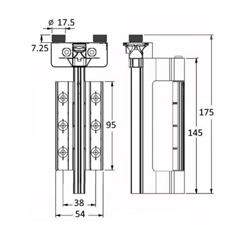 for Sheerline Aluminium Bi-Fold Doors Top Guide