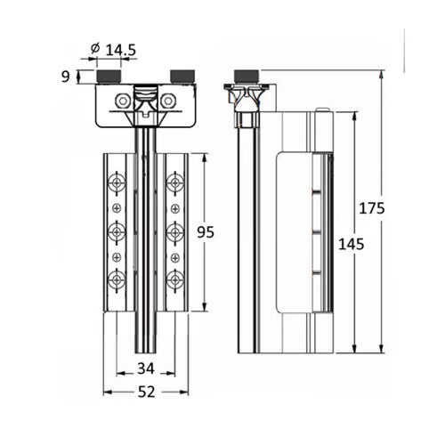 for Stellar Aluminium Bi-Fold Doors Top Guide