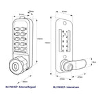 BL1706 MG Digital Camlock with Key Override Marine Grade