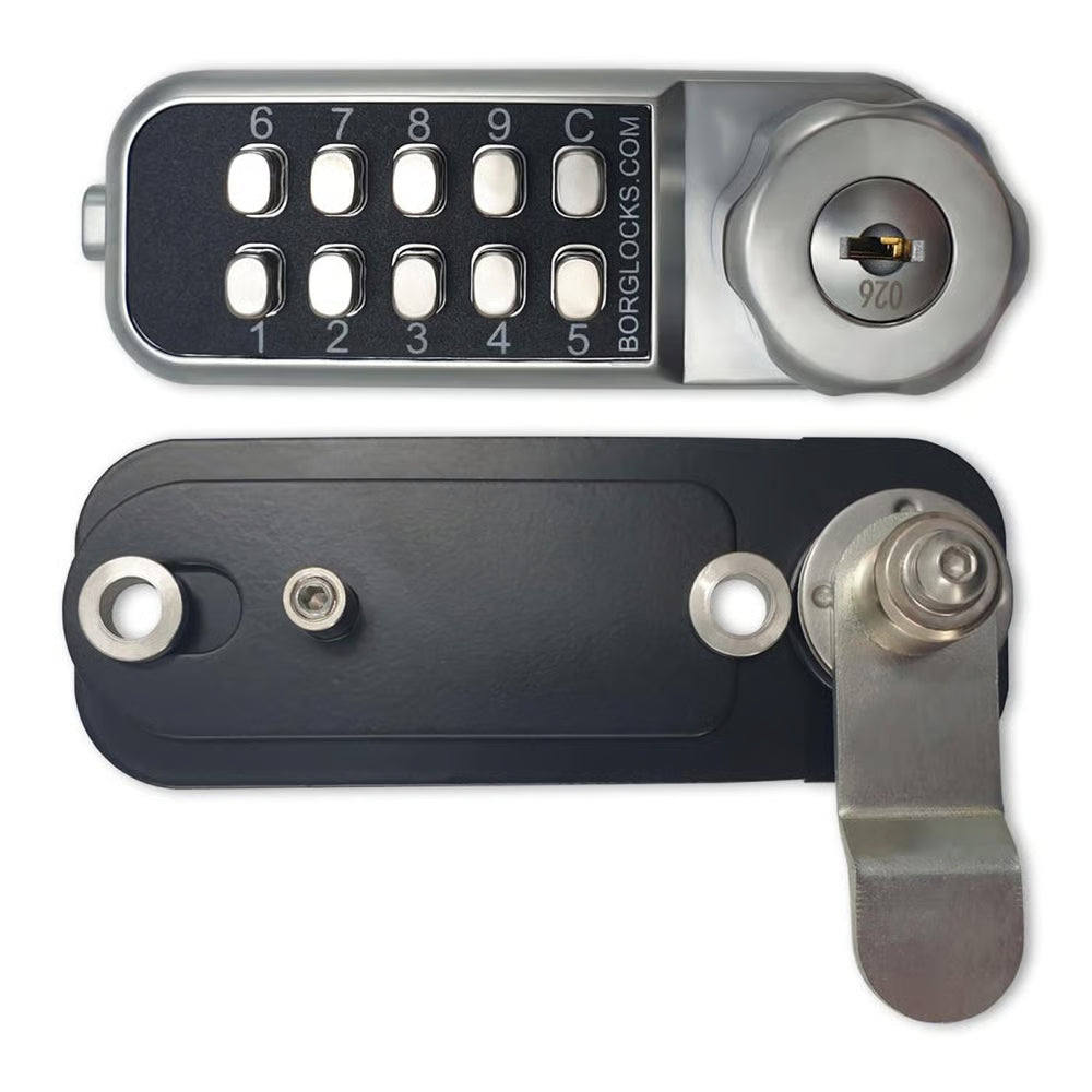 BL1716 SC Horizontal Digital Camlock with Key Override Satin Chrome