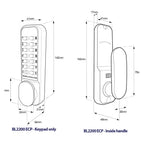 BL2002 ECP Easicode Pro Aluminium Latch Digital Lock with Non-Holdback