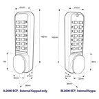 BL2021 ECP Easicode Pro Tubular Latch Back To Back Digital Lock