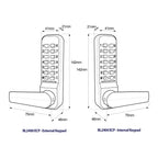 BL2421 ECP Easicode Pro Tubular Latch Back To Back Digital Lock with Lever Handle