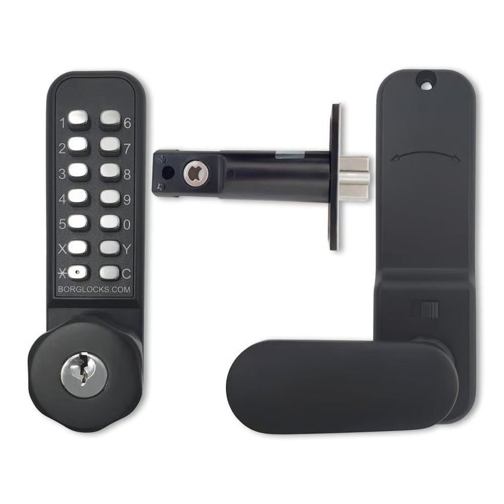 BL2701 ECP MG Easicode Pro Tubular Latch Back To Back Digital Lock with Knob Turn, Holdback & Key Override Marine Grade