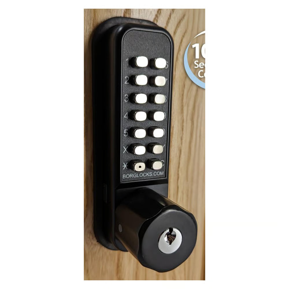 BL2701 ECP MG Easicode Pro Tubular Latch Back To Back Digital Lock with Knob Turn, Holdback & Key Override Marine Grade