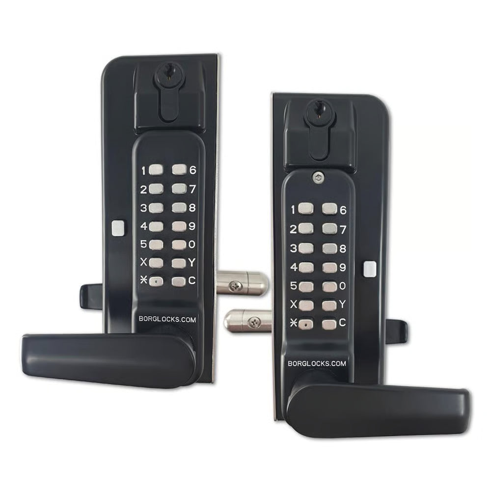 BL3435 KO ECP Easicode Pro Metal Gate Back To Back Digital Lock with Lever Handle & Key Override Marine Grade