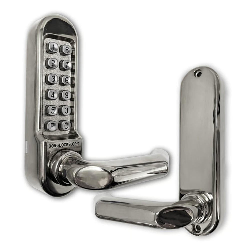 BL5000 Front & Back Plates Digital Lock with Round Lever Handle & Passage Mode