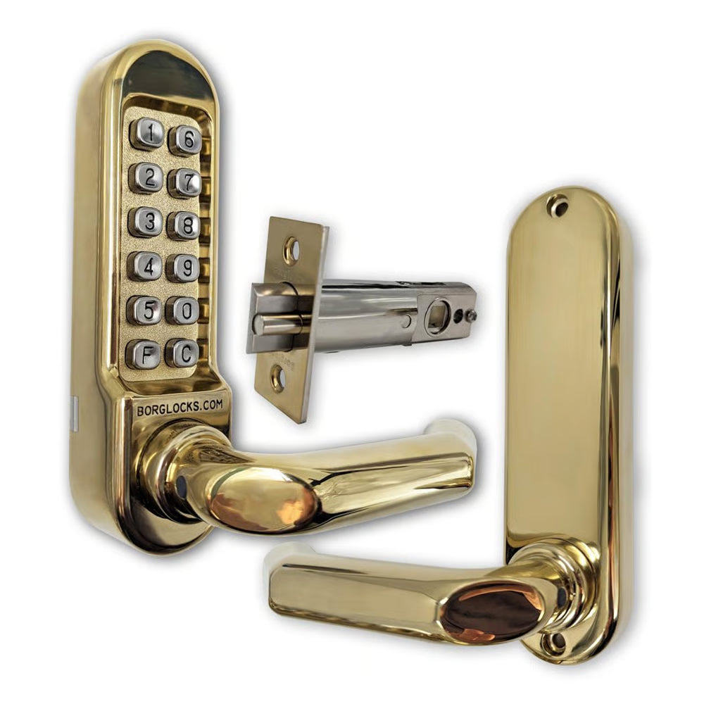 BL5001 Tubular Latch Digital Lock with Round Lever Handle & Passage Mode