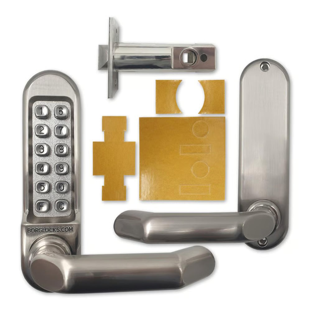 BL5001 FT Fire Tested Tubular Latch Digital Lock with Round Lever Handle & Passage Mode