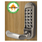BL5001 FT Fire Tested Tubular Latch Digital Lock with Round Lever Handle & Passage Mode