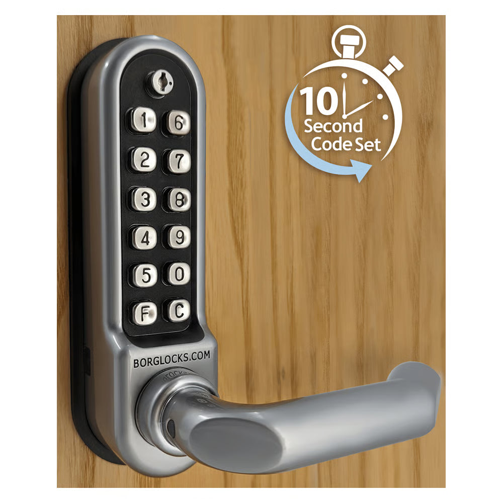 L5001 ECP Easicode Pro Tubular Latch Digital Lock with Round Lever Handle & Passage Mode