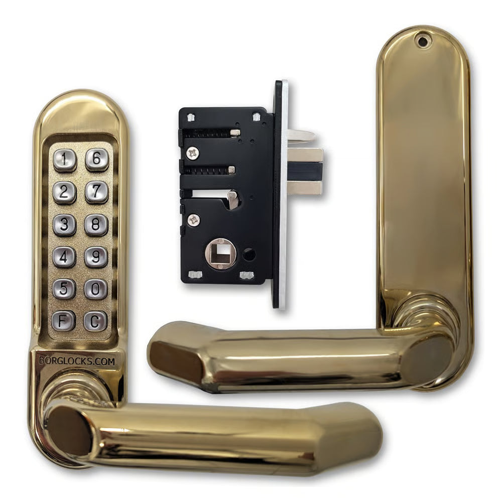 BL5002 Aluminium Latch Digital Lock with Round Lever Handle & Passage Mode
