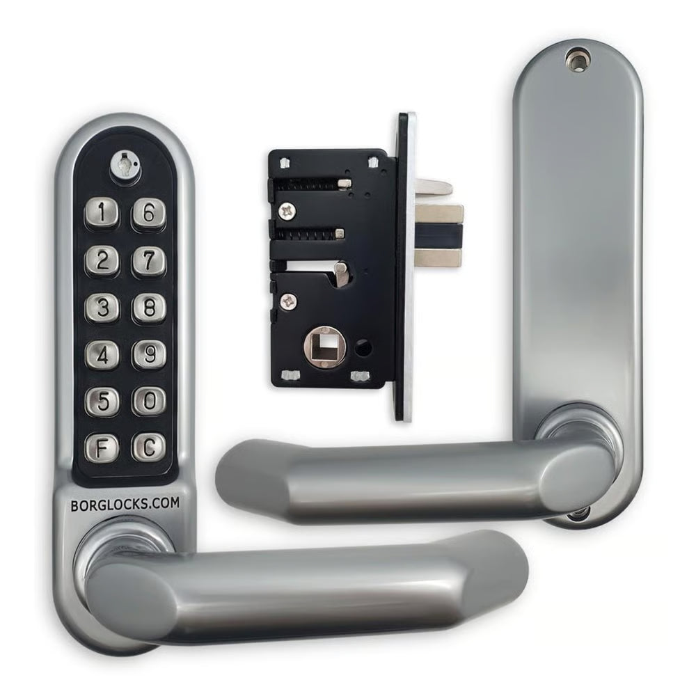 BL5002 ECP Easicode Pro Aluminium Latch Digital Lock with Round Lever Handle & Passage Mode