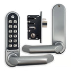 BL5002 ECP Easicode Pro Aluminium Latch Digital Lock with Round Lever Handle & Passage Mode