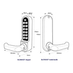 BL5003 ECP Easicode Pro Mortice Sashlock Digital Lock with Round Lever Handle & Passage Mode