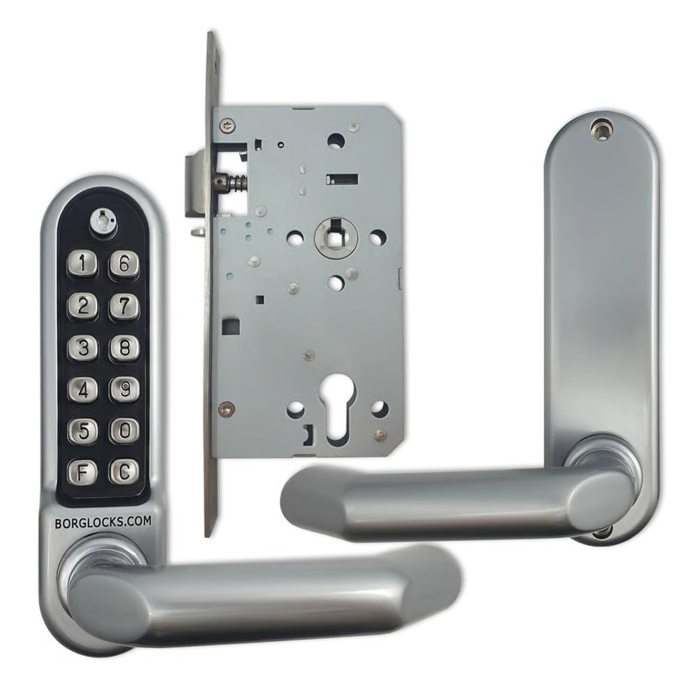 BL5009 ECP Easicode Pro Mortice Nightlatch Digital Lock with Round Lever Handle & Passage Mode