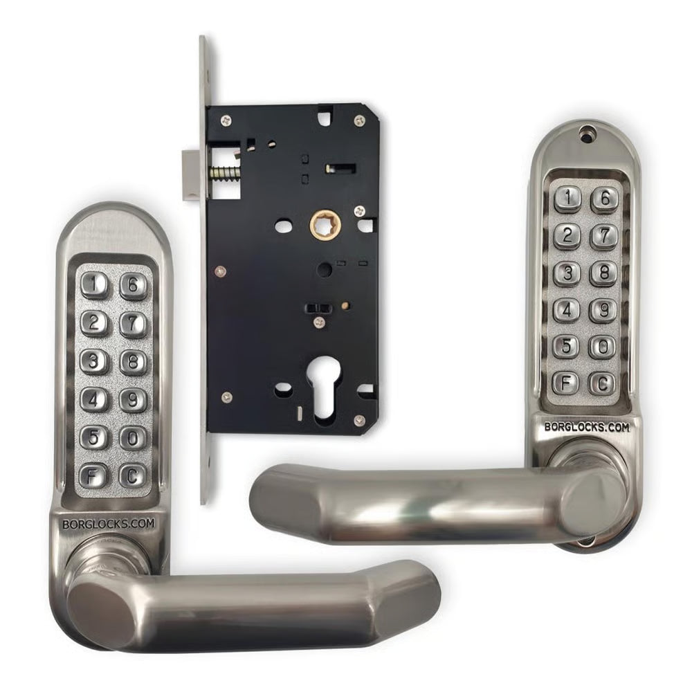 BL5053 Mortice Sashlock Back To Back Digital Lock with Round Lever Handle & Passage Mode