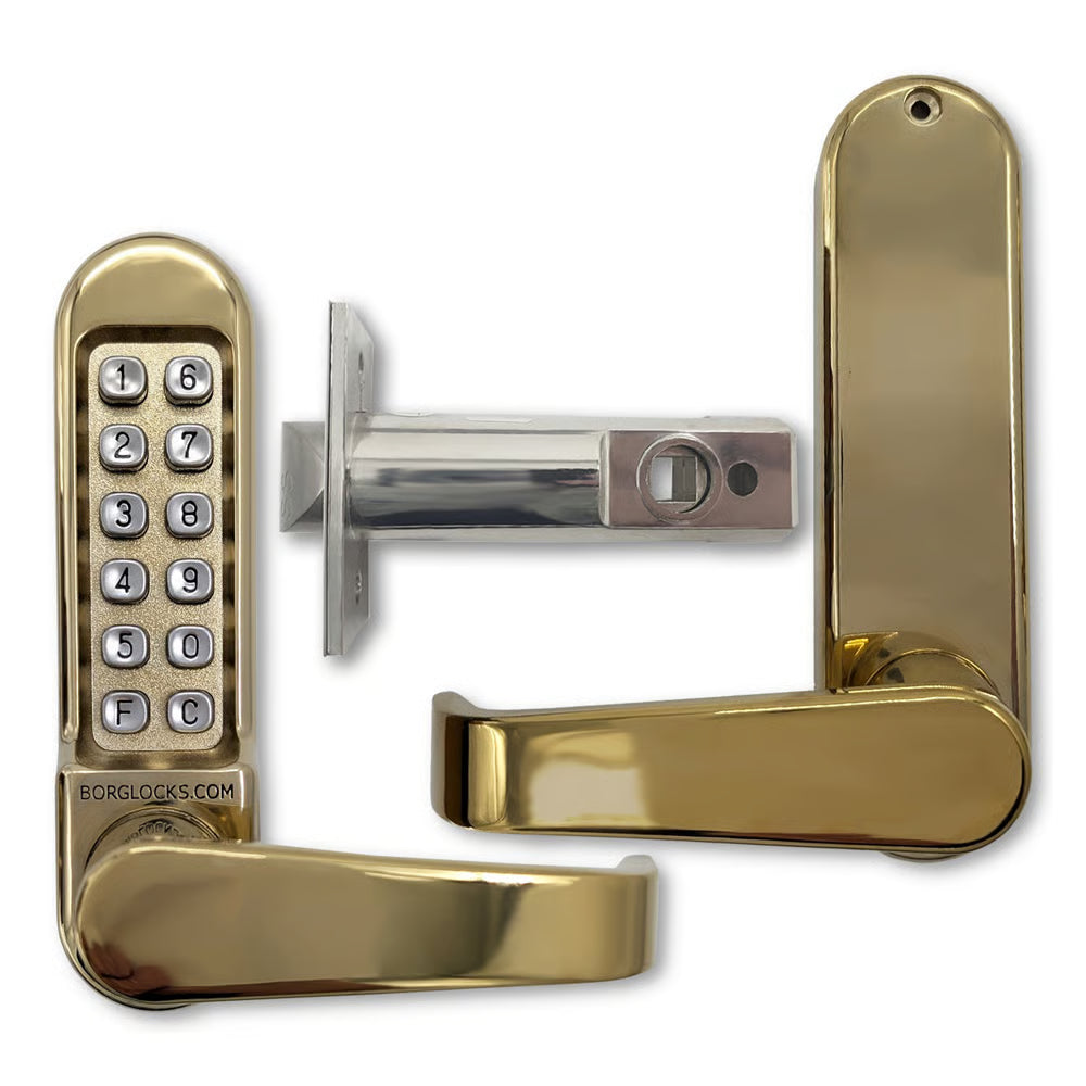 BL5401 Tubular Latch Digital Lock with Flat Lever Handle & Passage Mode