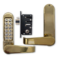 BL5402 Aluminium Latch Digital Lock with Flat Lever Handle & Passage Mode
