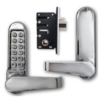 BL5402 Aluminium Latch Digital Lock with Flat Lever Handle & Passage Mode