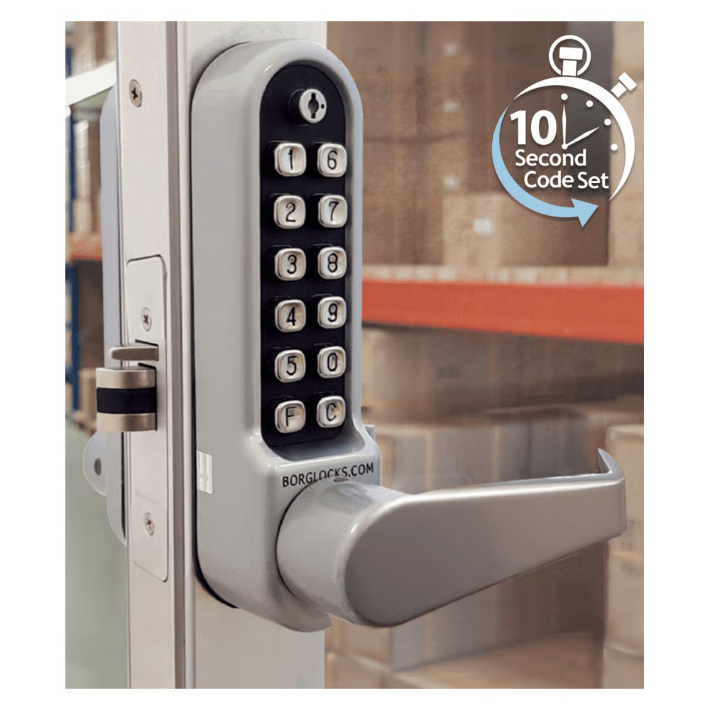 BL5402 ECP Easicode Pro Aluminium Latch Digital Lock with Flat Lever Handle & Passage Mode