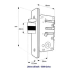 BL5402 ECP Easicode Pro Aluminium Latch Digital Lock with Flat Lever Handle & Passage Mode