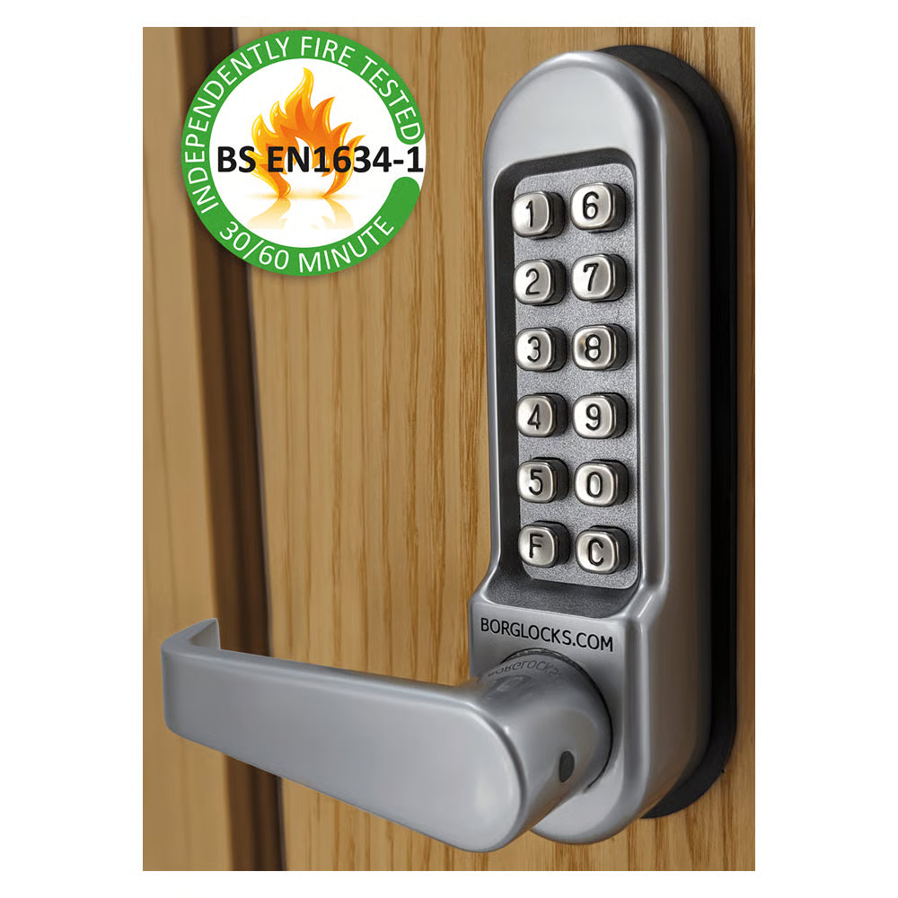 BL5403 FT Fire Tested Mortice Sashlock Digital Lock with Flat Lever Handle & Passage Mode