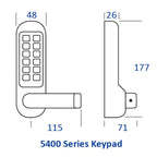 BL5409 Mortice Nightlatch Digital Lock with Flat Lever Handle & Passage Mode