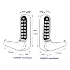 BL5451 ECP Tubular Latch Back To Back Digital Lock with Flat Lever Handle & Passage Mode