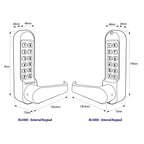 BL5453 Mortice Sashlock Back To Back Digital Lock with Flat Lever Handle & Passage Mode