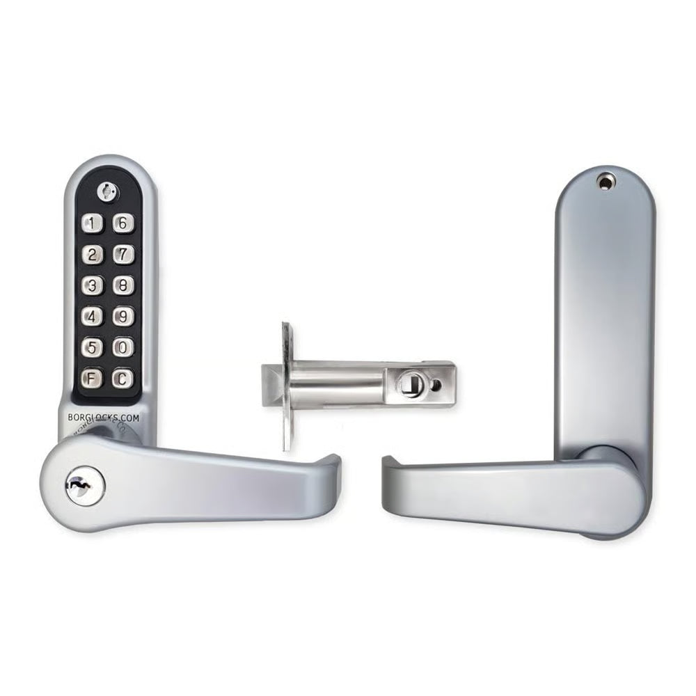 BL5701 ECP Easicode Pro Tubular Latch Digital Lock with Flat Lever Handle, Passage Mode & Key Override