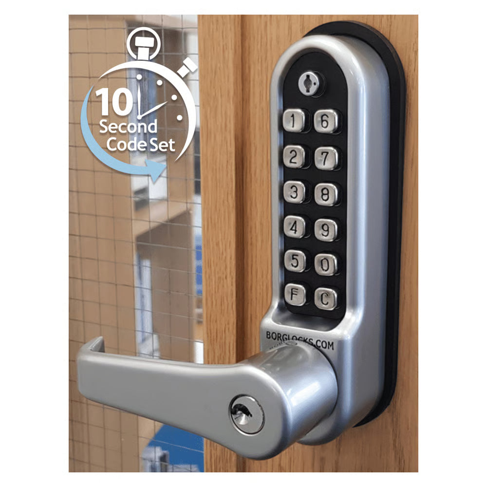 BL5701 ECP Easicode Pro Tubular Latch Digital Lock with Flat Lever Handle, Passage Mode & Key Override