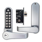 BL5702 ECP Easicode Pro Aluminium Latch Digital Lock with Flat Lever Handle, Passage Mode & Key Override